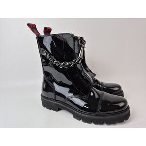 Zadig & Voltaire Women's Black Joe Cecilia Patent Leather Ankle Boots Size EU 40